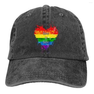 Bonés de bola Love Is The Baseball Cap Peaked Capt Sport Unisex Outdoor Custom LGBT Transgender Hats