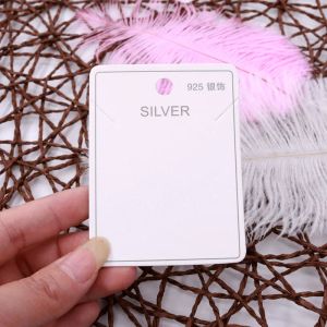 Kolyeler Fashion 100pcs/Lot 6x8cm Popüler Kolye Ekran Kağıt Kartları Gümüş 925 Takı Ambalaj Fiyat Etiketi Özelleştirilmiş Logo ve Boyut