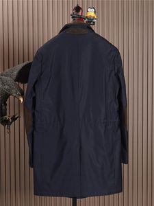 Casacos masculinos inverno kiton jaqueta moda real vison casacos de gola de pele