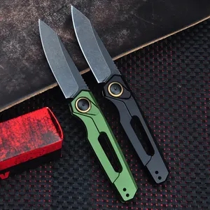 7550 Katlanır Bıçak Kara Yıkar CPM-154 Tanto Blade Siyah Alüminyum Sap Dış Mekan Hayatta Kalma EDC Cep Kniv