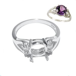 Кольца Beadsnice, стерлинговое серебро 925 пробы, ювелирные изделия, круглые аксессуары, Diy, полукрепление, кольцо с драгоценным камнем, обручальное кольцо с бриллиантом