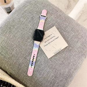 Şaşırtıcı Saat Banka Straps Apple Watch Band 38mm 40mm 41mm 42mm 44mm 45mm 49mm Hi Kalite Tasarımcı Saat Bantları Iwatch 8 7 6 5 4 Logo Kutusu Kadın Adam ile Silikon