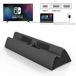 Chargers vogek Portable Dock Station для Nintendo Switch с типом C на HDMicabatible TV Adapter USB 3.0 2.0 Зарядка стыковки зарядное устройство