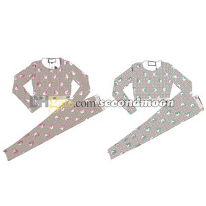 Tuta con stampa dinosauro Donna Girocollo Sport Top Elastico in vita Pantaloni da yoga Lettere di lusso Stampa Abbigliamento sportivo