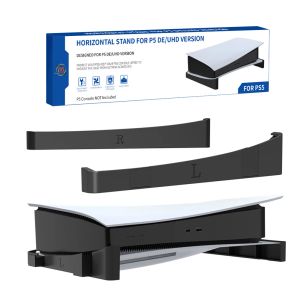 Stands 2 unidades / conjunto Suporte horizontal para Playstation 5 Ps5 Digital / Optical Drive Edition Game Console Dock Mount Holder Suporte branco / preto