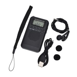 Giocatori HRD104 Mini radio portatile antenna mp3 Player Music Player LCD Display Digital Tuning Radio con Driver Speaker ricaricabile