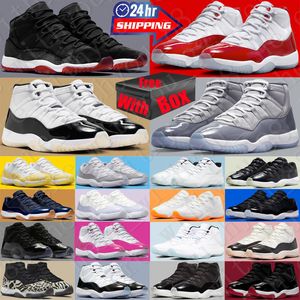 With Free Box Jumpman 11 11s basketball shoes for men women Cement Cool Grey Cherry Yellow Snakeskin Legend   mens womens trainers sneakers