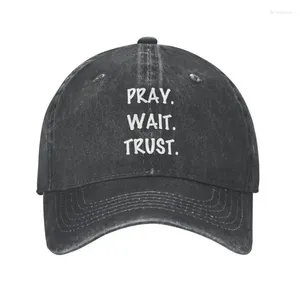 Top kapakları özel pamuk dua bekle güven beyzbol şapkası spor erkekler kadınlar ayarlanabilir İsa Hıristiyan Alıntı Baba Şapka Yaz