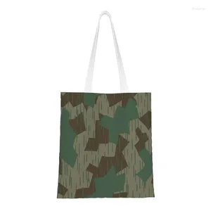 Сумки для покупок в стиле Второй мировой войны, немецкая камуфляжная продуктовая сумка с принтом, Холстовая сумка-тоут на плечо, военная армейская сумка