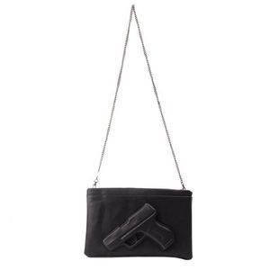 Дизайнерские брендовые женские сумки-мессенджеры, сумки на ремне, модные клатчи, кожаная сумка-пистолет с 3D принтом, женские кошельки, дизайнерские 261B