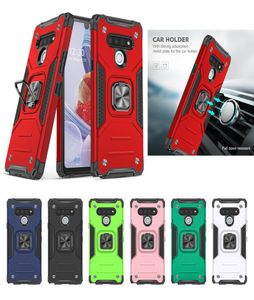 Yeni Moda Kemeng Zırh Metal Braket LG Stylo için Geri Kılıf 6 Telefon Kapak Kabuğu Koruyucu Deriler Stylo 5 için Şok geçirmez Kılıf