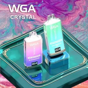 WGA Crystal Pro Max Ekstra 15000 Puflar Tek Kullanımlık Vape Kalem 12K 15k Puf Barı% 5 Nikotin Pil Ekran Ekran Vapes Vaper