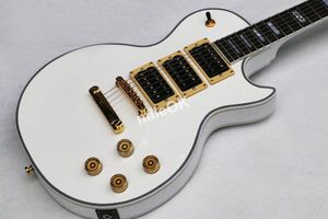 Yeni gelen! Peter Frampton imza gitar gül ağacı klavye, tek parça boyun chibson elektro gitarra, 3 pikap beyaz renk