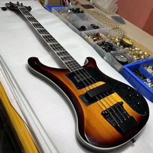 Электрическая бас-гитара 4003, хромированная фурнитура, один корпус для шеи, хорошее соединение, двойной выход, Ric, China Bass right