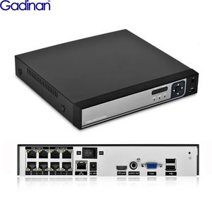 Gadinan H265 H264 POE CCTV NVR Güvenlik Gözetim Video Kaydedici 8CH 4CH 5MP POE NVR IEE8023AF POE IP Kameralar Sistemi 240219