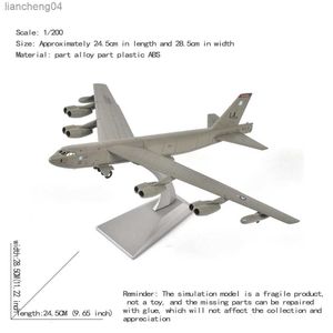 Модель самолета JASON TUTU масштаб 1/200, модель из сплава, литая под давлением модель самолета B52, бомбардировщик, военный истребитель B-52, Прямая доставка