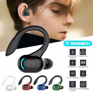 Bluetooth 5.2 kulaklıklar su geçirmez kablosuz kulaklıklar mikrofon mini kulak kancaları ile hifi stereo müzik kulaklıkları iOS android telefon Samsung iPhone, kulak içi kulaklık oyunları