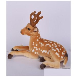 Мягкие плюшевые животные 70 см, лежащий лось, жираф, пятнистый олень, с угловой имитацией модели, детское крепление, рождественский декор, детская игрушка, Drop De Dhwef