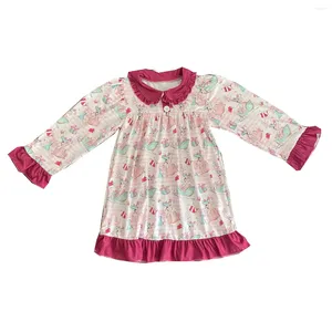 Mädchenkleider Verkauf von Kinderkleidung im Großhandel Weihnachten Mädchen Boutique Santa Pyjamas Candy Baby