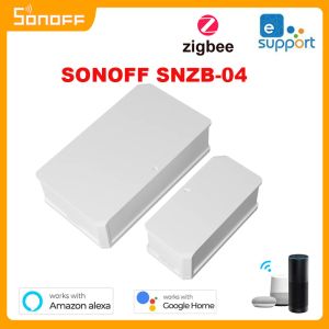 Kontrol 15pcs Sonoff SNZB04 ZIGBEE KAPI Pencere Alarm Sensörü Ewelink Akıllı Güvenlik Zbbridge için Alexa Google Home ile Çalışma