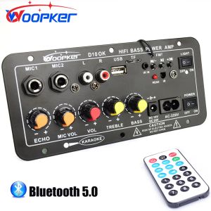 Колонки Woopker Плата усилителя Bluetooth AUX TF карта USB 30120W для 812-дюймового динамика 110 В 220 В 12 В 24 В Модуль аудио усилителя для сабвуфера