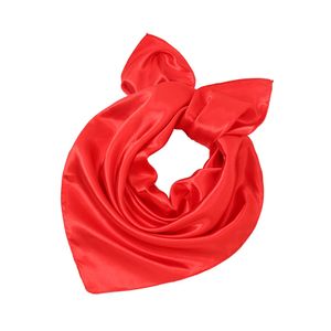 Silk Feeling Scarf for Women Square Stain Scarf Ladies Head Scarves Retro Neck Scarf Solid Color Slik Like Bandana 22138