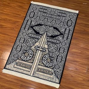Halılar Farsça Hac Dua Zemin Mat Orta Doğu Müslüman Alan Halı püsküllü geometrik dekor taşınabilir kaymaz katlanır halı