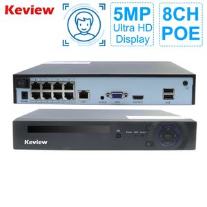 Keview H265 48CH POE NVR Telecamera IP di sicurezza Video sorveglianza CCTV Sistema P2P 8MP 5MP2MP Registratore di rete Rilevamento viso 240219