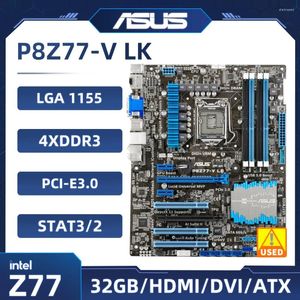 Anakartlar LGA 1155 Anakart Asus P8Z77-V LK Intel Z77 DDR3 32GB PCI-E 3.0 USB3.0 HDMI DVI ATX Destek Çekirdeği i7-2600 CPU