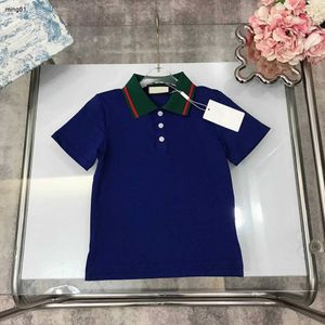 Marka Kids Polo Gömlek Yaz Tişört Bebek T-Shirt Boyut 100-150 Logo INTAGLIO Düğme Boy Kısa Kollu Pamuk Kız Kavacı Tees 24Feb20