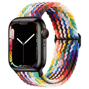 Apple Watch Strap Applewatch Sport Naylon Örgülü Ayarlanabilir Kayış Iwatch Evrensel Kayış Günü Düğmesi Iwatch 38 40 41 42 44 45 49mm Huawei