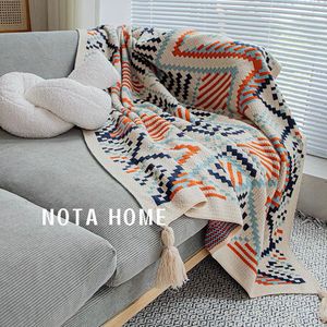 Одеяло для кондиционера в офисе в скандинавском стиле, вязаное одеяло, одеяло для ног, шаль для всего тела, сон в общежитии, дорожное одеяло
