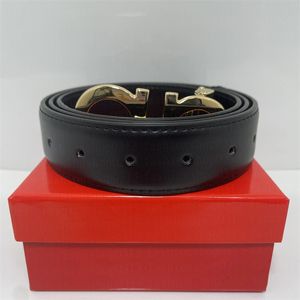Erkekler ve kadınlar için deri kemer, kırmızı kutu ile 3.4 cm tasarımcı moda kemeri