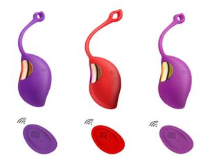 Обновление массажных предметов USB перезаряжаемое вибрирующее яйцо GSpot массажер секс-игрушки для женщин беспроводной пульт дистанционного управления вагинальный плотный Exer7501340