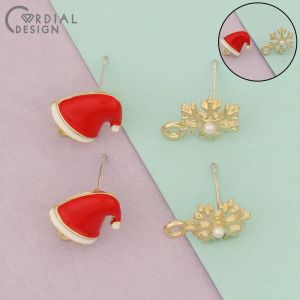 Stud Camdial Design 100 PCS Küpeler Stud/Mücevher Aksesuarları/DIY Yapımı/Takımları Noel/Boya Etkisi/Mücevher Bulguları Bileşenleri