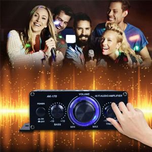 S 400W Hifi Digital Stereo Audio Power усилитель для FM Radio Mic Car Home Theatre Subwoofer Black Aluminum Amplificador Amplificador