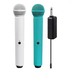 Mikrofonlar Ses kartı için kablosuz mikrofon sistemi kablosuz mikrofon sistemi şarj edilebilir ve 6.35mm alıcı