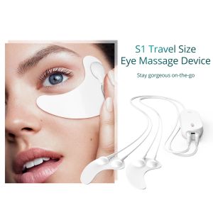 Massageador Microcorrente RF Massagem Máscara Olhe Hydrogel Eye Patches Massagem quente EMS Dispositivo de massagem ocular Reduza as rugas Push -Buspless Círculos escuros