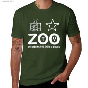 Erkek Tişörtleri Yeni U2 Hayvanat Bahçesi TV Abel 2017 T-Shirt Vintage T Shirt Kısa Kollu Tee Tişört Bir Erkek Anime Erkekler Büyük ve Uzun Tişörtler T240227