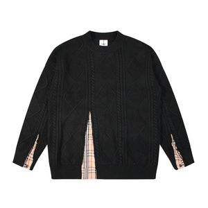 2023 Erkek Tasarımcı İngiltere Marka Lüks Sweaters Retro Klasik Moda Sweatshirts Erkek Kazak Mektup Yuvarlak Boyun Jumper