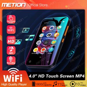Jogadores WIFI Bluetooth MP4 MP3 Player 4.0 polegadas Full Touch Screen Estudante Esportes HIFI Música Walkman Builtin 8GB de memória pode ser conectado em rede