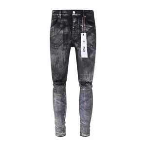 Tasarımcı Mens Jeans Lüks Marka Mor Mor Man Mor Brand Stil Yüksek Sokak Markası Orta Bel Sıkıntılı Kot Penerler Sıcak Damgalama İnce Fit Tayt