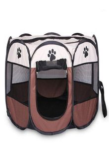 Taşınabilir Katlanır Pet Çadır Köpek Evi Kedisi Playpen Puppy Kennel Kolay Çalışma Octagon Çit1383012