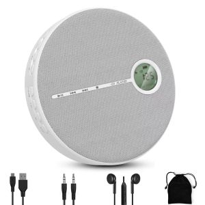 Hoparlörler Şarj Edilebilir Taşınabilir Bluetooth CD Çalar, Araba/Seyahat İçin Kompakt Müzik CD Disk Oynatıcı, Stereo Hoparlörlü Ev Sesli