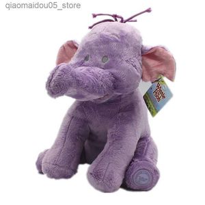 Oturan 35cm Pooh Bear Friends Lumpy Heffalump Bebek Sevimli Dolgulu Hayvanlar Doğum Günü Hediyesi için Mor Fil Peluş Oyuncaklar Q240227