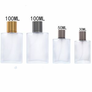Boş Buzlu Cam Sprey Şişe 3.4oz Parfüm Atomizer Mist Sprey Parfüm Şişeleri Kozmetik Konteyner