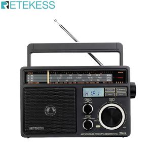 Плееры Retekess Tr618 Портативные радиоприемники Am FM Sw Коротковолновое радио Перезаряжаемое всеволновое радио Многополосный Mp3-плеер Динамик 2 Вт для пожилых людей