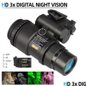 Av Kapsamları Av Kapsamı Gece Görüşü PVS-18 Monocar NVG Cihaz HD 3X Kızılötesi Dijital Gözlükler CL27-0032B DROP TESLİMİ DSHDS