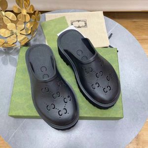 designer Slipper Luxury Designer Sandal Lady Slides platform wedge rainbows summer slippers for Women men ladies brands dearfoam Rubber Beach