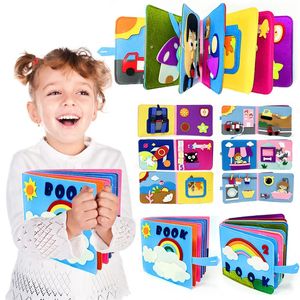 Toddler Meşgul Kurulu Öğrenme Oyuncak Montessori Kitaplar Çocuklar 13 Yıl Erken Eğitim Öğrenim Duyusal Oyuncak Erkek ve Kız 240223